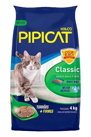 Areia Gato Pipicat Classic 4 kg